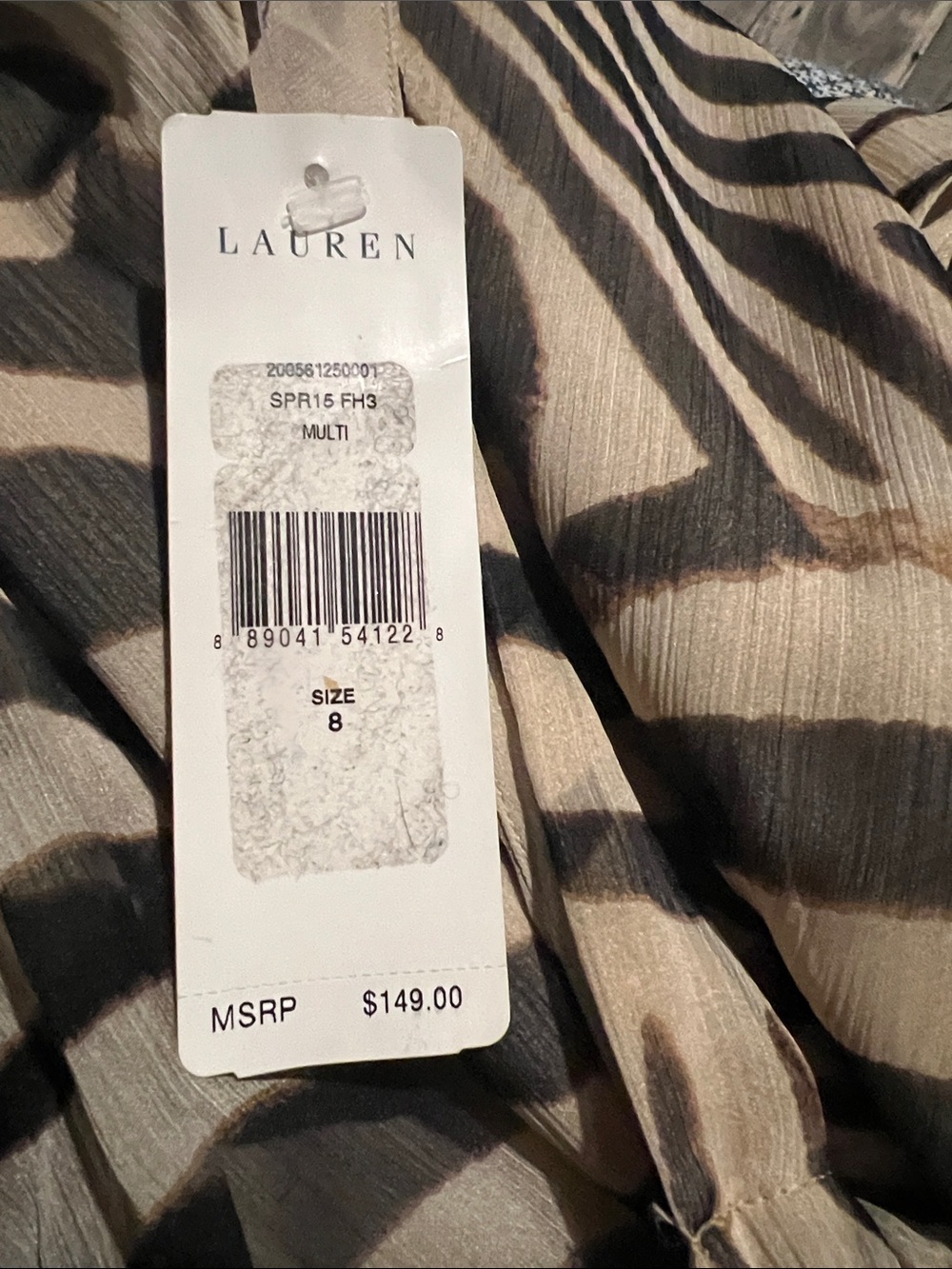 LAST CHANCE🧾 Ralph Lauren Zebra Print Maxi Dress; NWT; Buy 2 @ $50 Sale!! - Picture 10 of 13